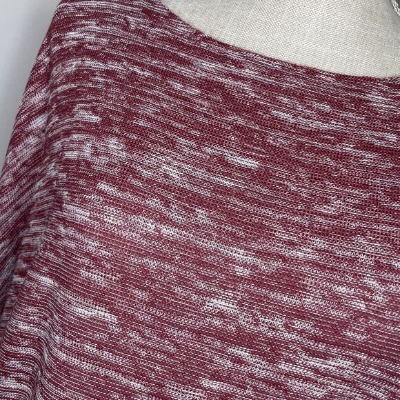 Postmark Anthropologie Malu Top Spacedye Cold Shoulder Knit Top Sweater Maroon S - Picture 5 of 12